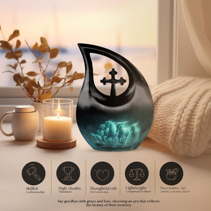 Phantom Mist Chargers 10-inch designer cremation urn 