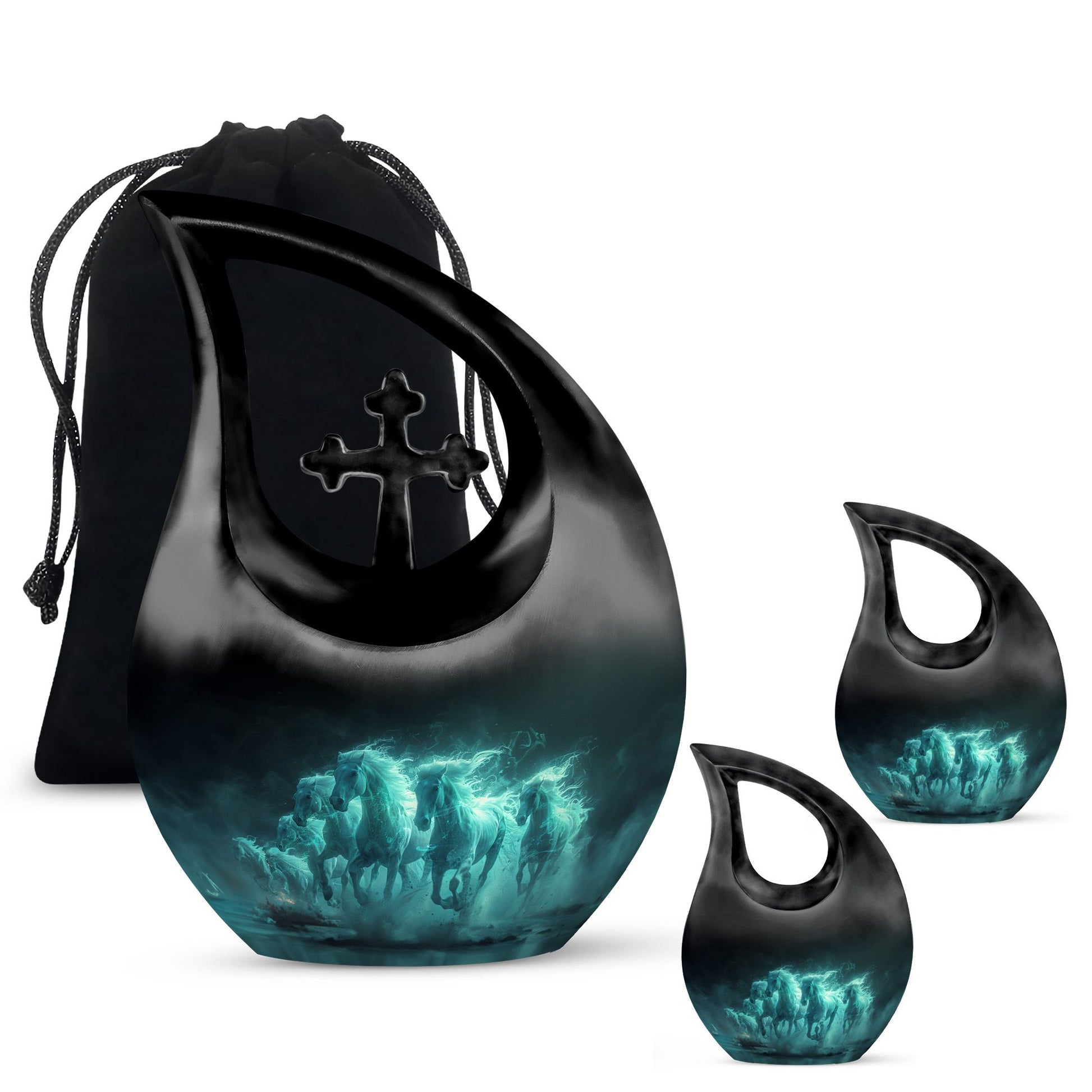 Mist Horses Cremation Urns For Human Ashes - Urn For Men & Women