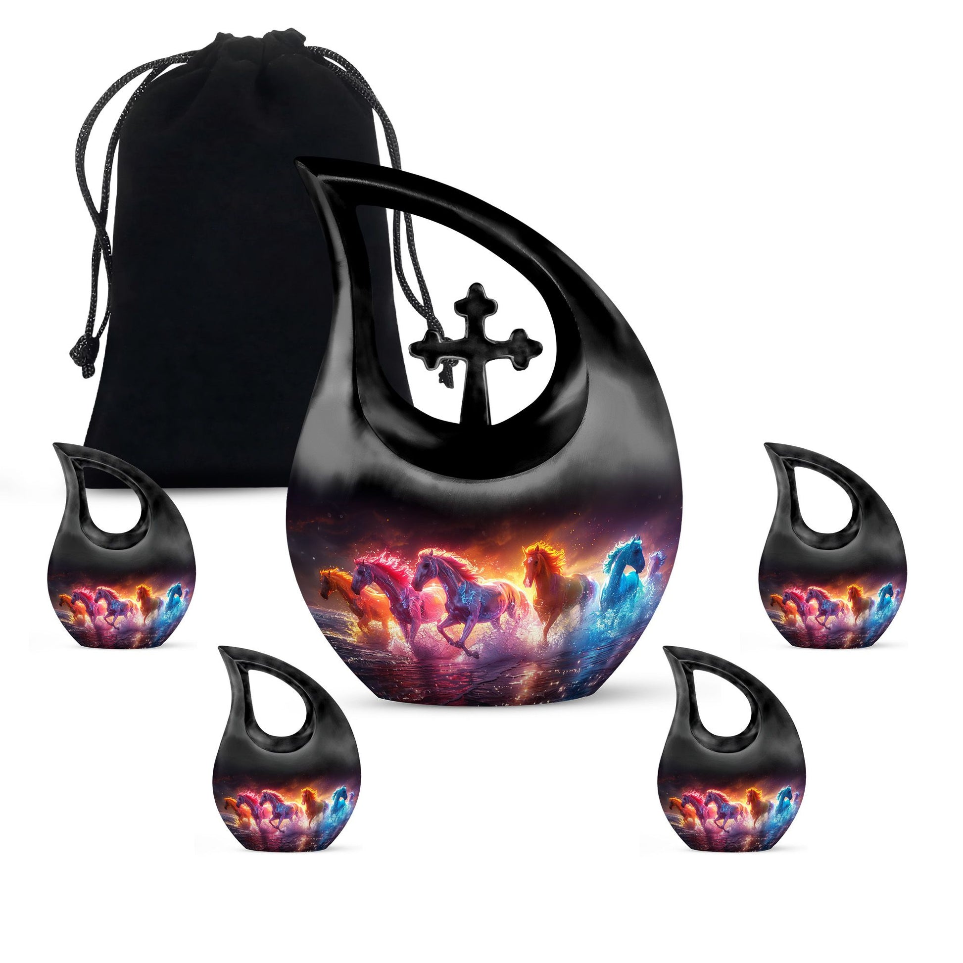 10-Inch Elemental Horse Spectrum urn