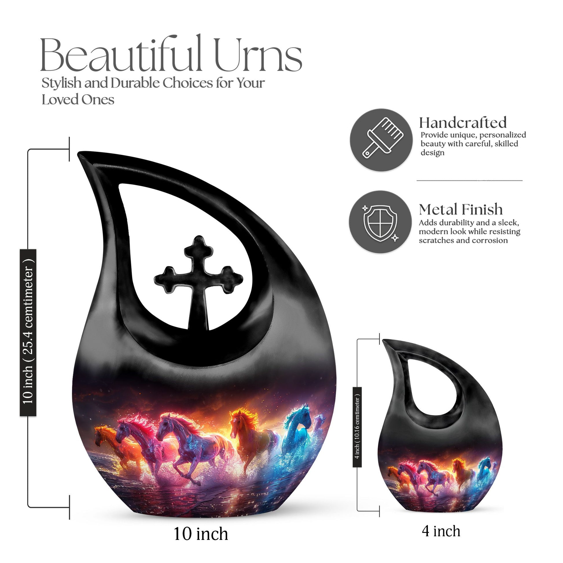 10-Inch Elemental Horse Spectrum urn