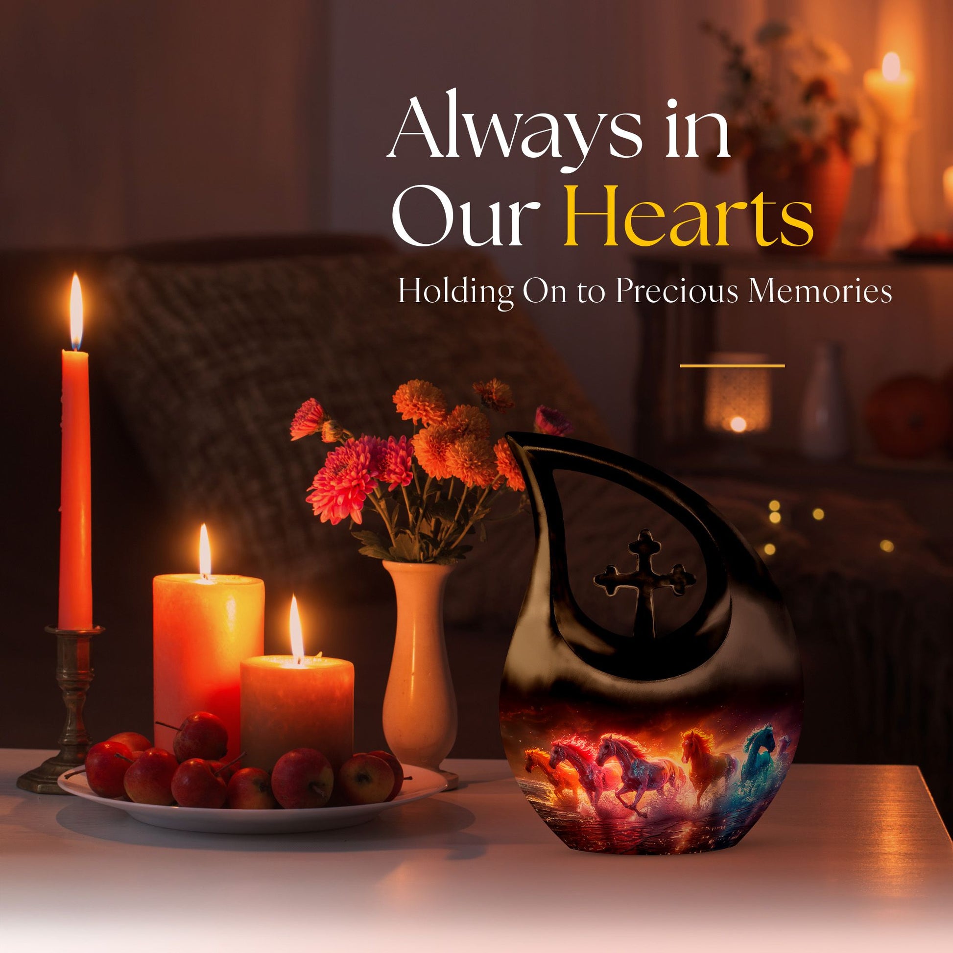 10-Inch Elemental Horse Spectrum urn