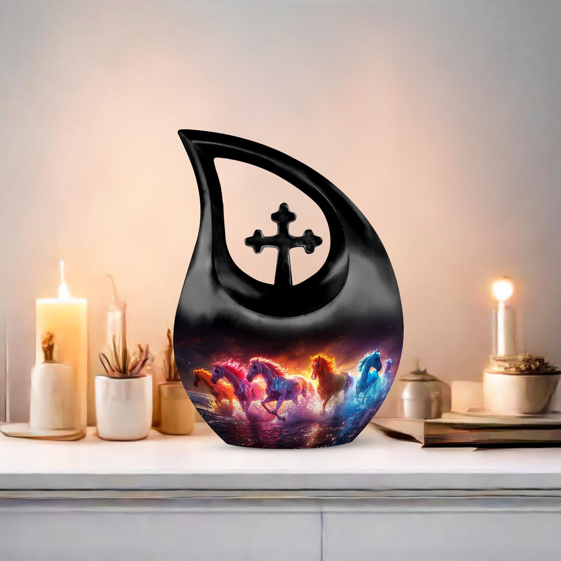 10-Inch Elemental Horse Spectrum urn