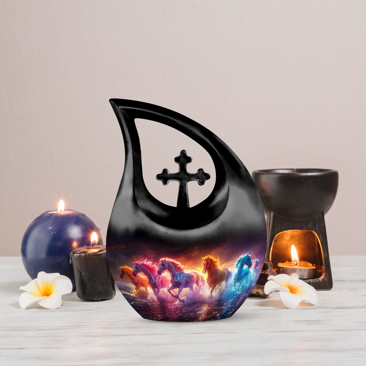 10-Inch Elemental Horse Spectrum urn