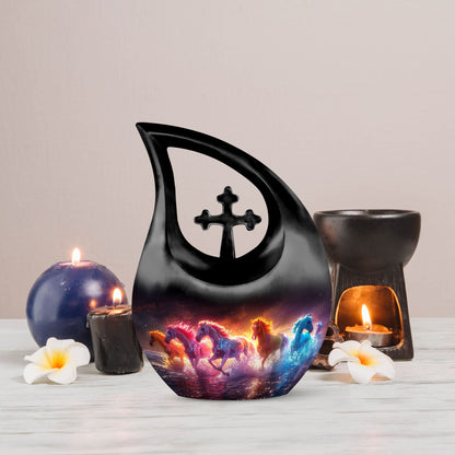 10-Inch Elemental Horse Spectrum urn