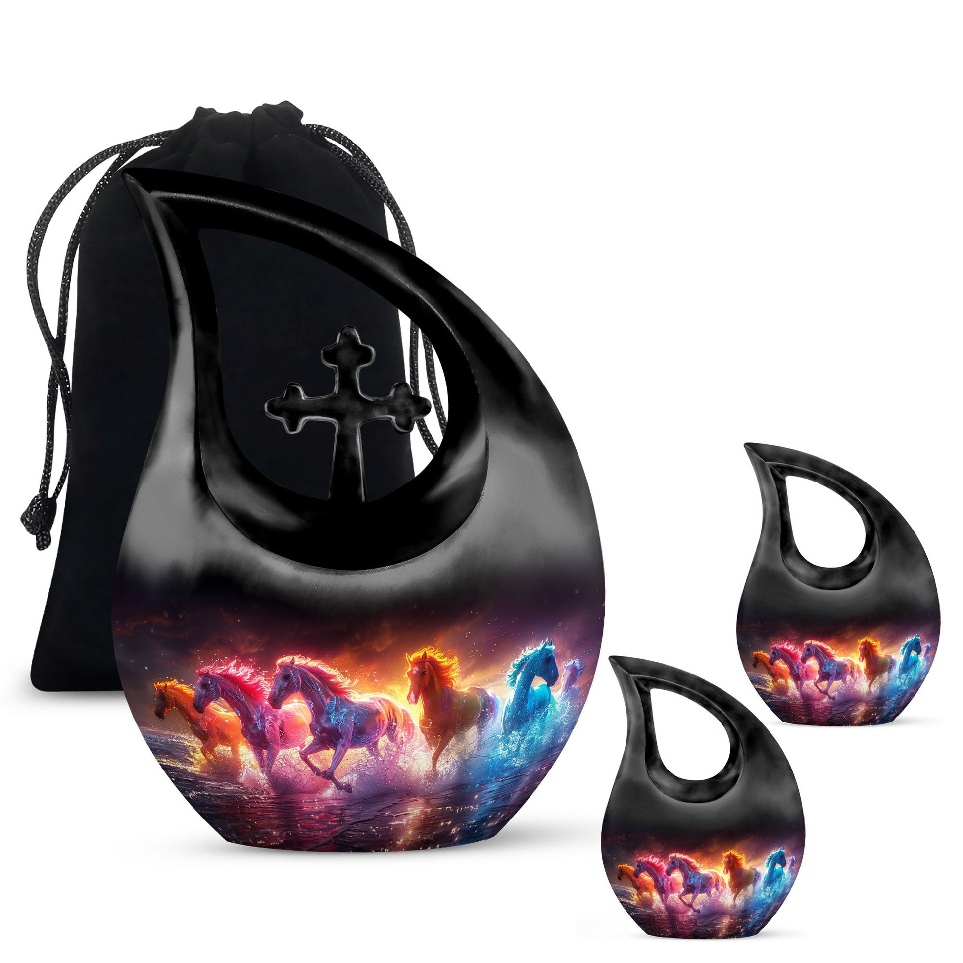 10-Inch Elemental Horse Spectrum urn