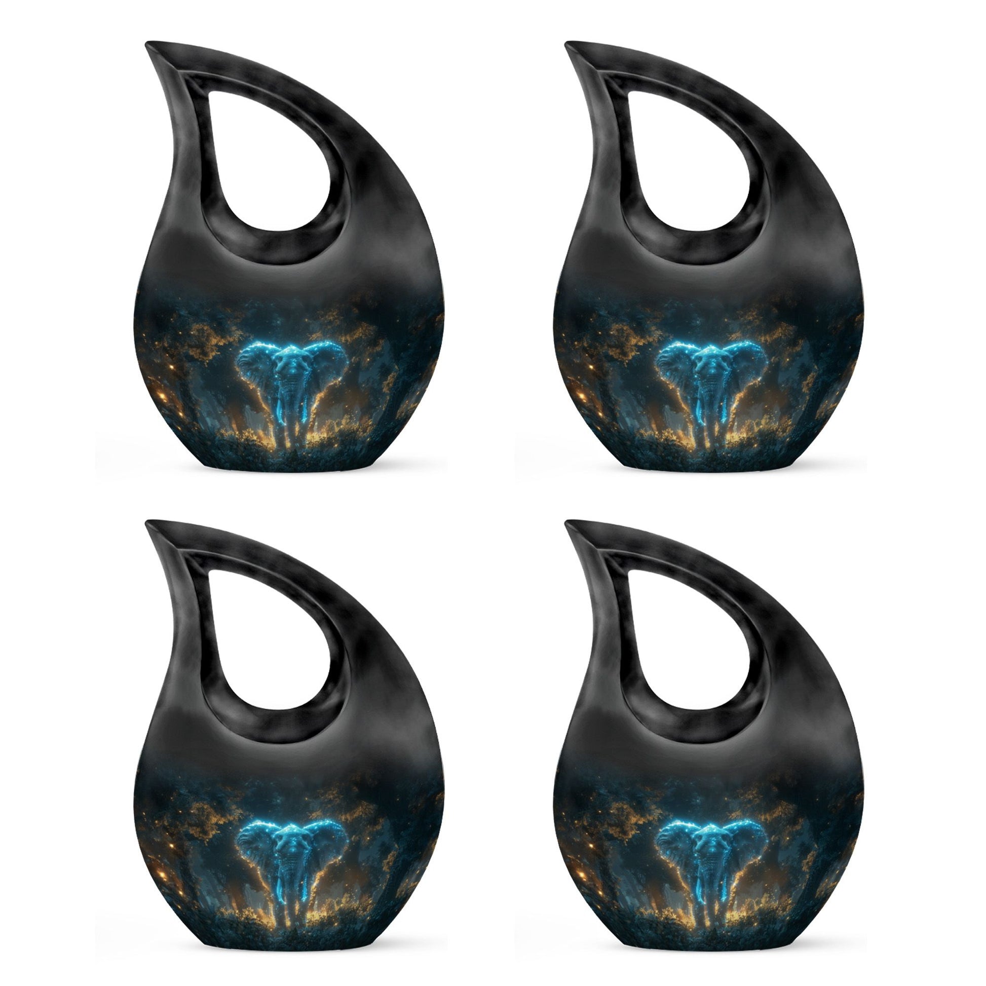 Blue Elephant Cremation Urn for Human Ashes - Cremation Urns For Adults