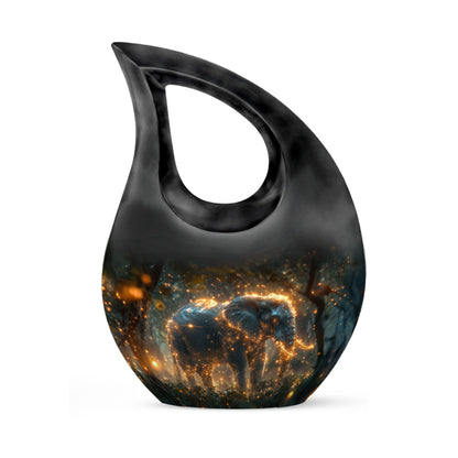 Personalized Elephant Cremation Urn for Men and Women - 10-inch, 200 cu in - Yatskia