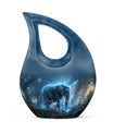 Blue Elephant Galaxy Cremation Urns For Human Ashes - Urns For Men & Women