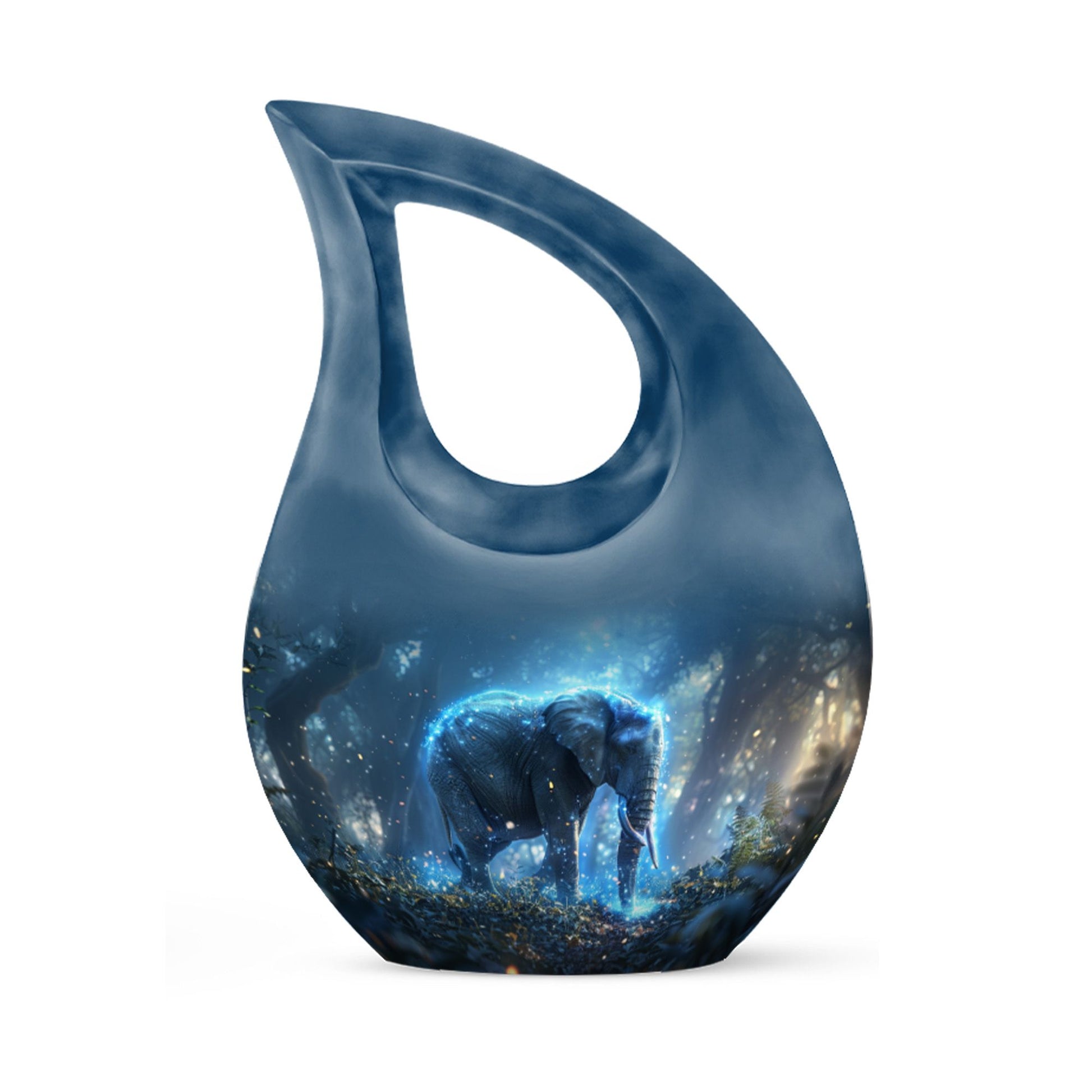 Blue Elephant Galaxy Cremation Urns For Human Ashes - Urns For Men & Women