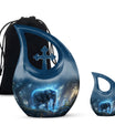 Blue Elephant Galaxy Cremation Urns For Human Ashes - Urns For Men & Women