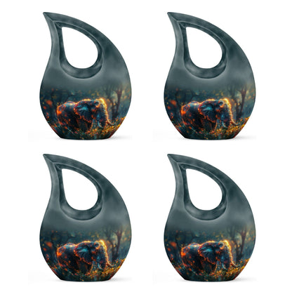 Personalized Elephant Cremation Urn for Women - 10-inch, 200 cu in - Yatskia