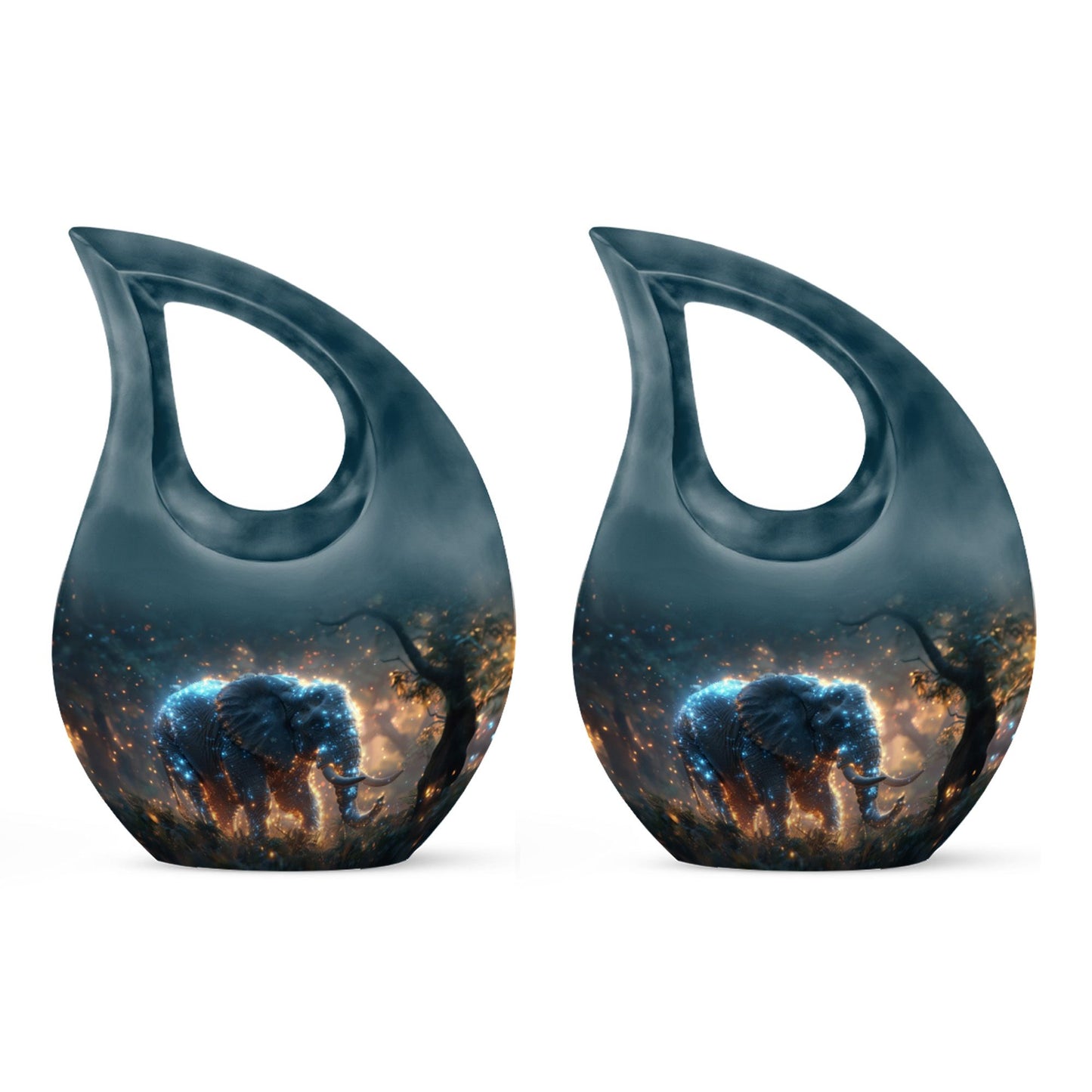 Personalized Elephant Cremation Urn for Men & Women - 10-inch, 200 cu in - Yatskia