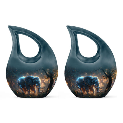 Personalized Elephant Cremation Urn for Men & Women - 10-inch, 200 cu in - Yatskia