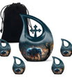 Majestic Elephant Night Forest Design - Funeral Urns For Men & Women