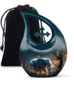 Majestic Elephant Night Forest Design - Funeral Urns For Men & Women