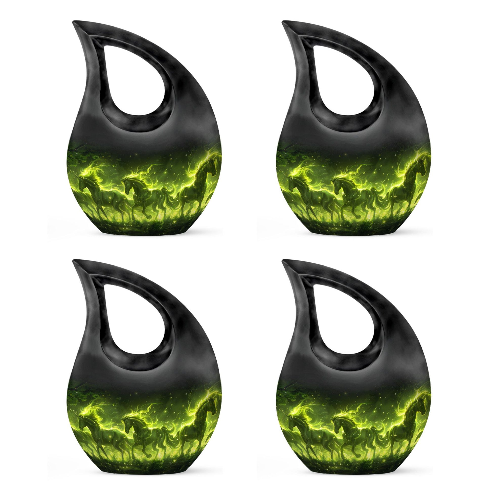 Majestic Green Unicorn Cremation Urn - Urns For Women Ashes