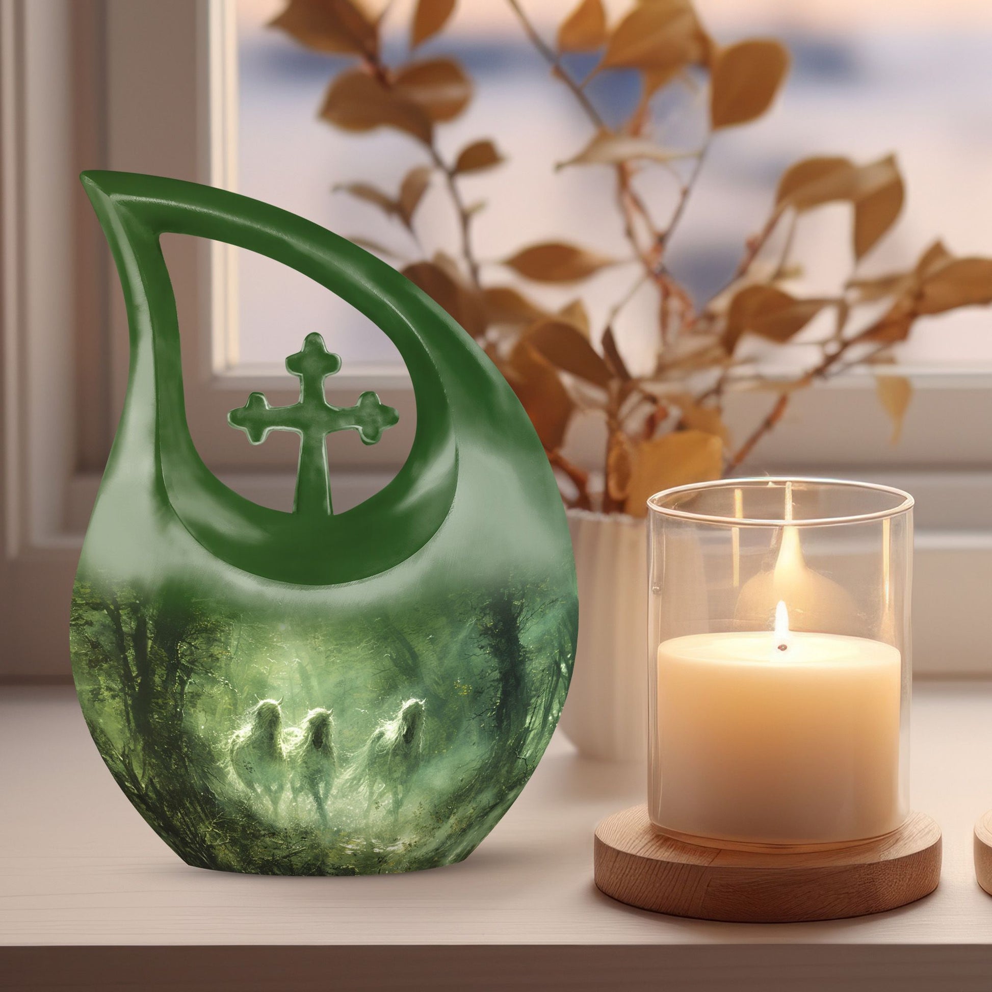 10 Inch Ethereal Forest Guardians Urn 