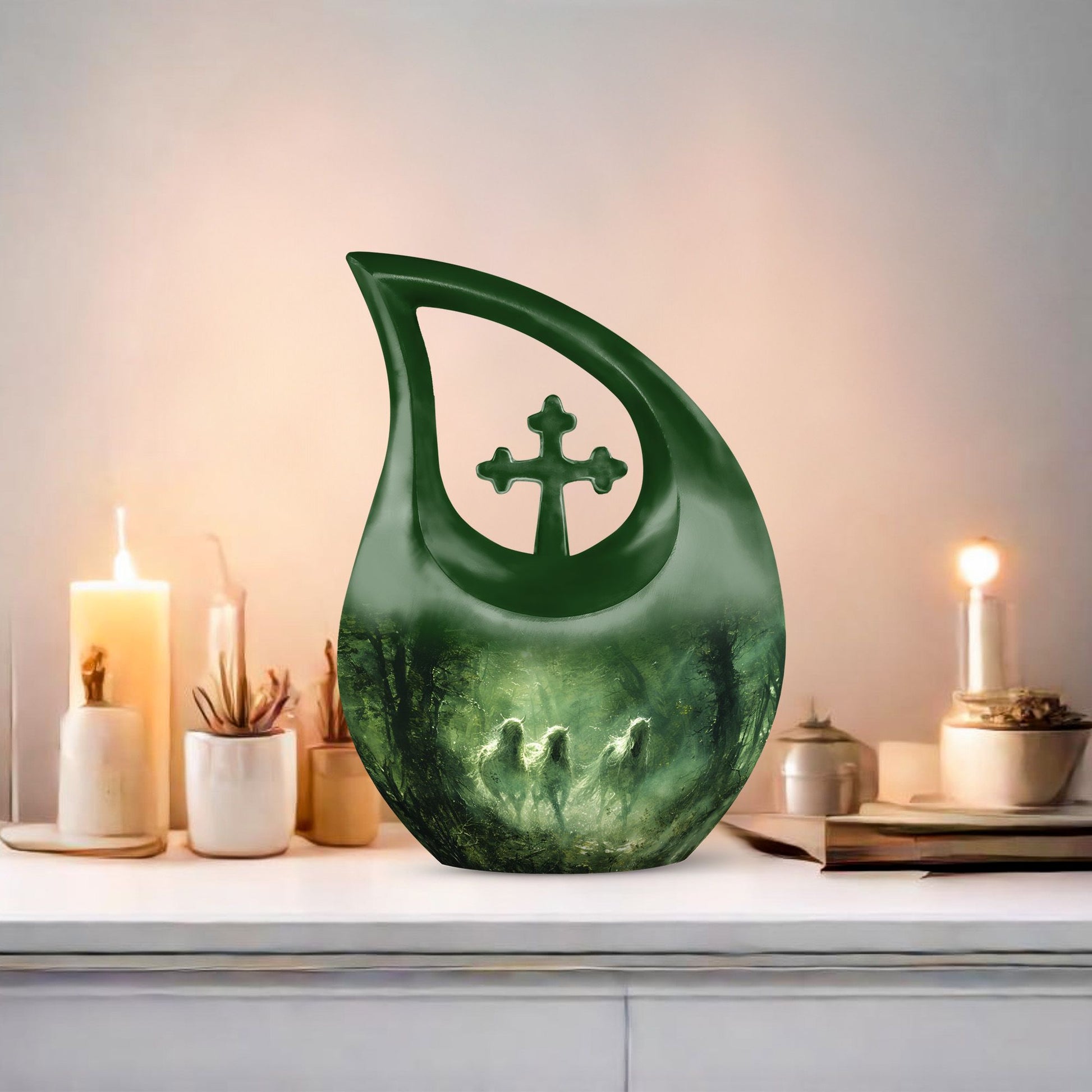 10 Inch Ethereal Forest Guardians Urn 