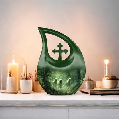 10 Inch Ethereal Forest Guardians Urn 
