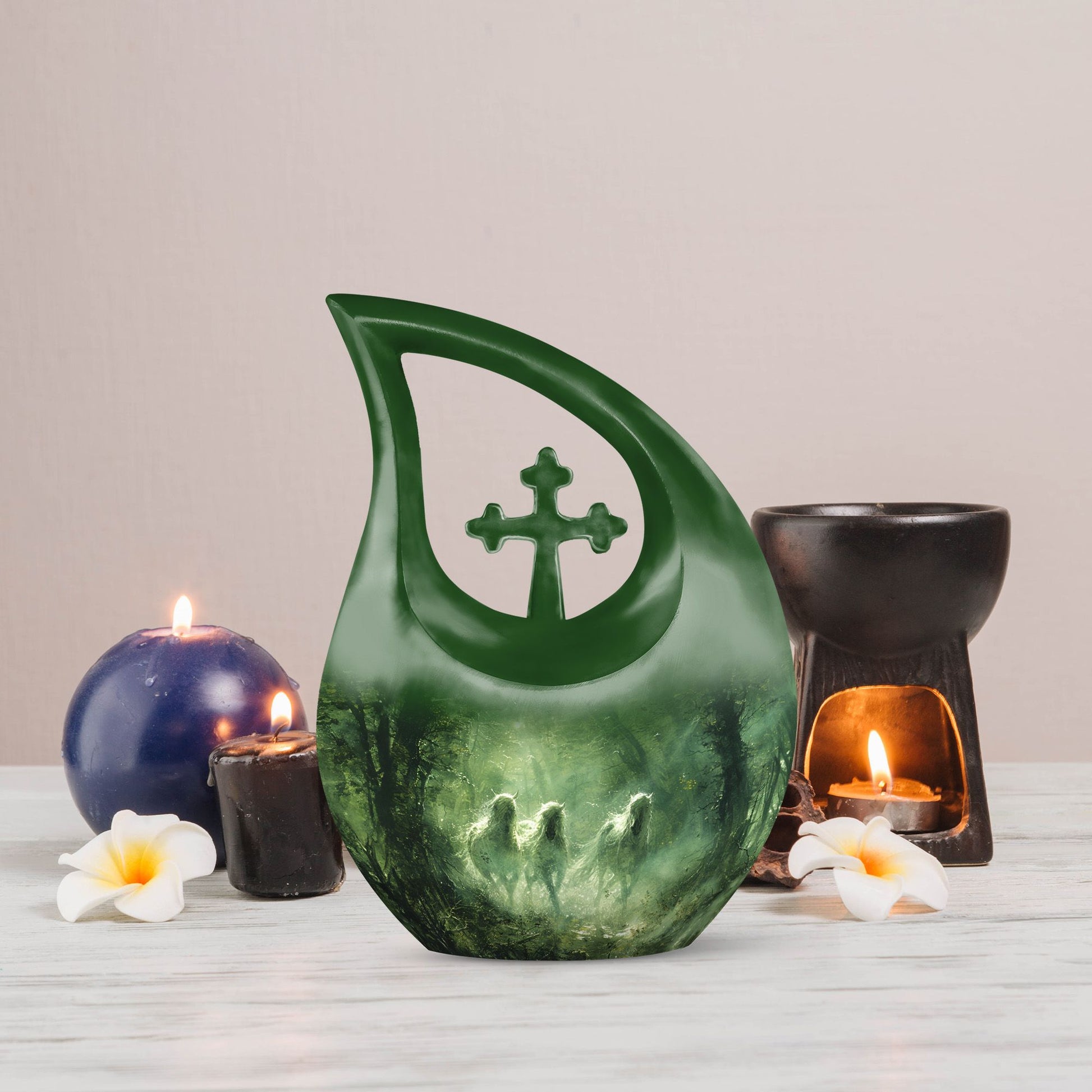 10 Inch Ethereal Forest Guardians Urn 