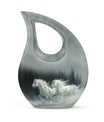 White Horse & Snow Urn - Urns For Human Ashes Adult Large