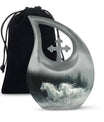 White Horses Urns Ashes Male – Snow Forest Men Urns For Human Ashes
