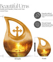 Cross Drop Golden Forest Serenity Urn,