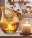Cross Drop Golden Forest Serenity Urn,