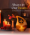 Cross Drop Golden Forest Serenity Urn,