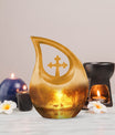 Cross Drop Golden Forest Serenity Urn,