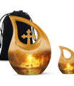 Cross Drop Golden Forest Serenity Urn,