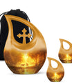 Cross Drop Golden Forest Serenity Urn,