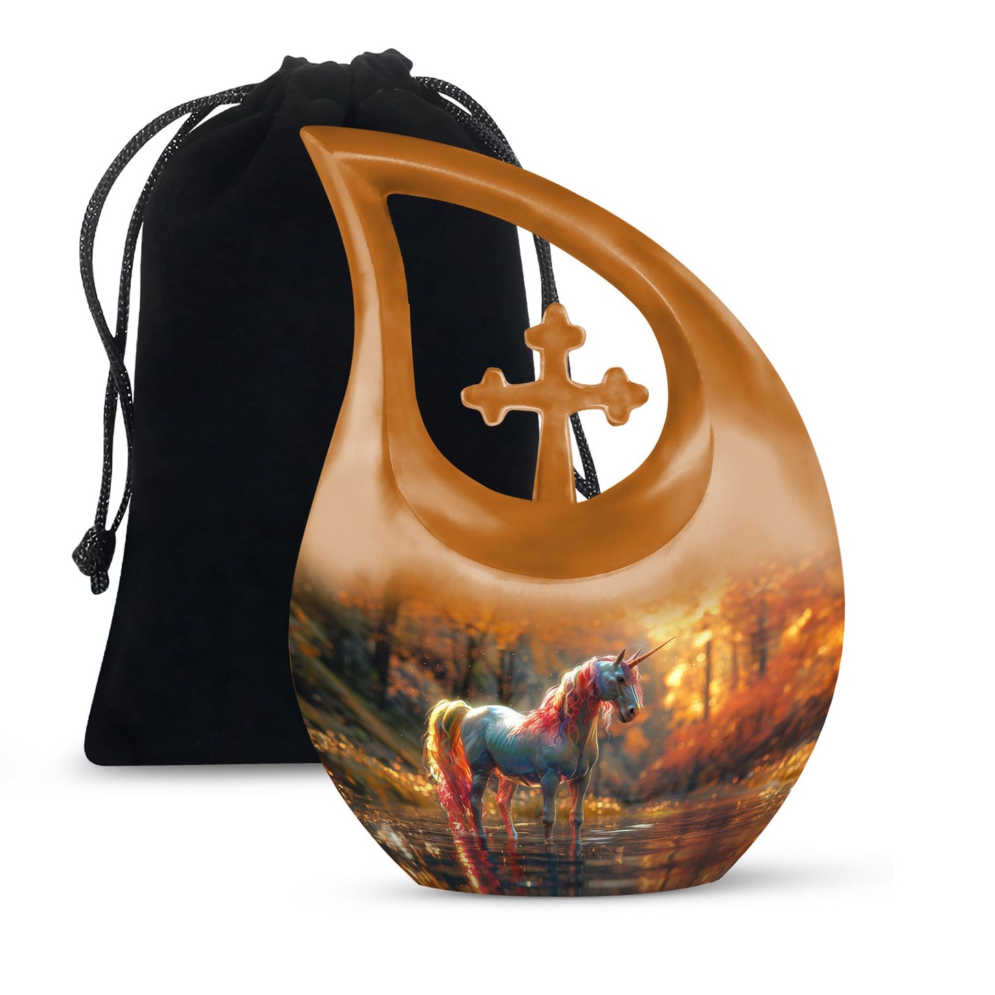 Personalized Horse Cremation Urn for Human Ashes - 10-inch, 200 cu in - Yatskia