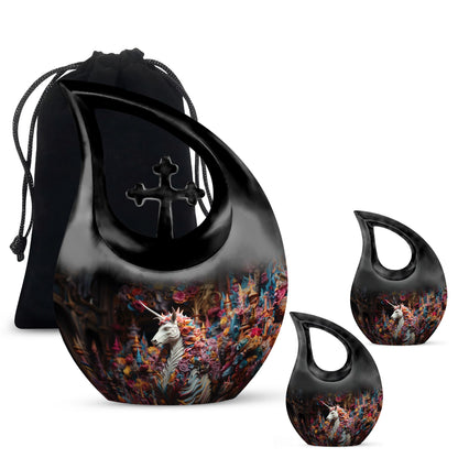 Personalized Horse Cremation Urn for Mom - 10-inch, 200 cu in - Yatskia