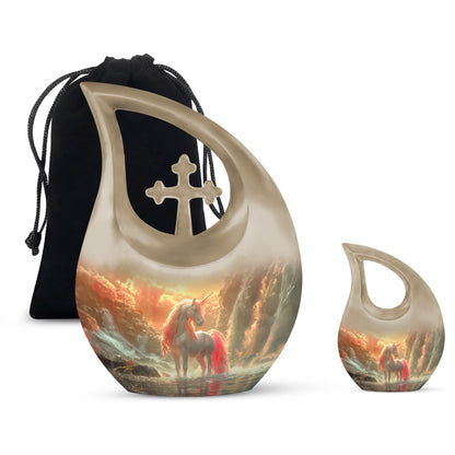 Personalized Mother Memorial Urn for Mom - 10-inch, 200 cu in - Yatskia