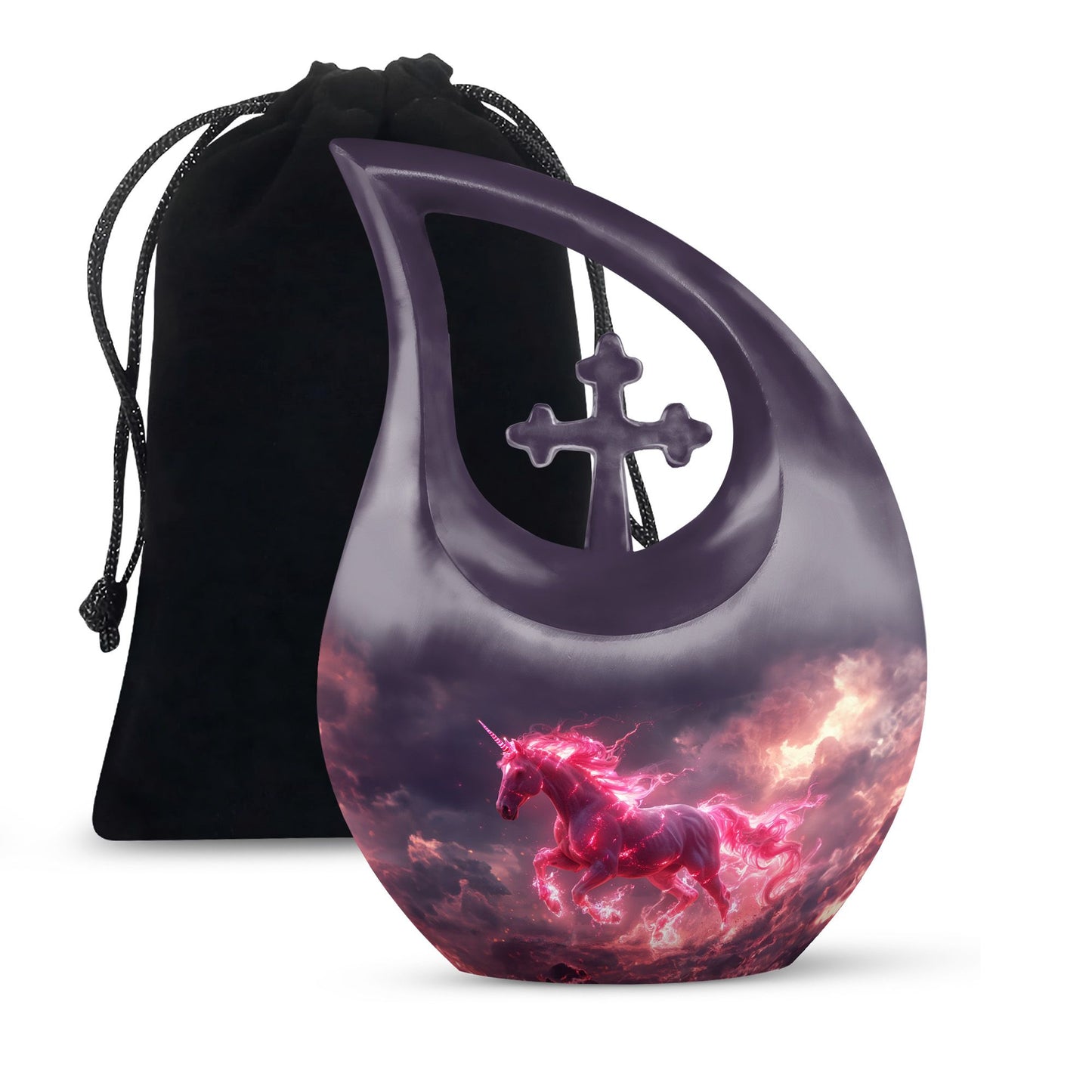 Personalized Unicorn Cremation Urn for Men - 10-inch, 200 cu in - Yatskia