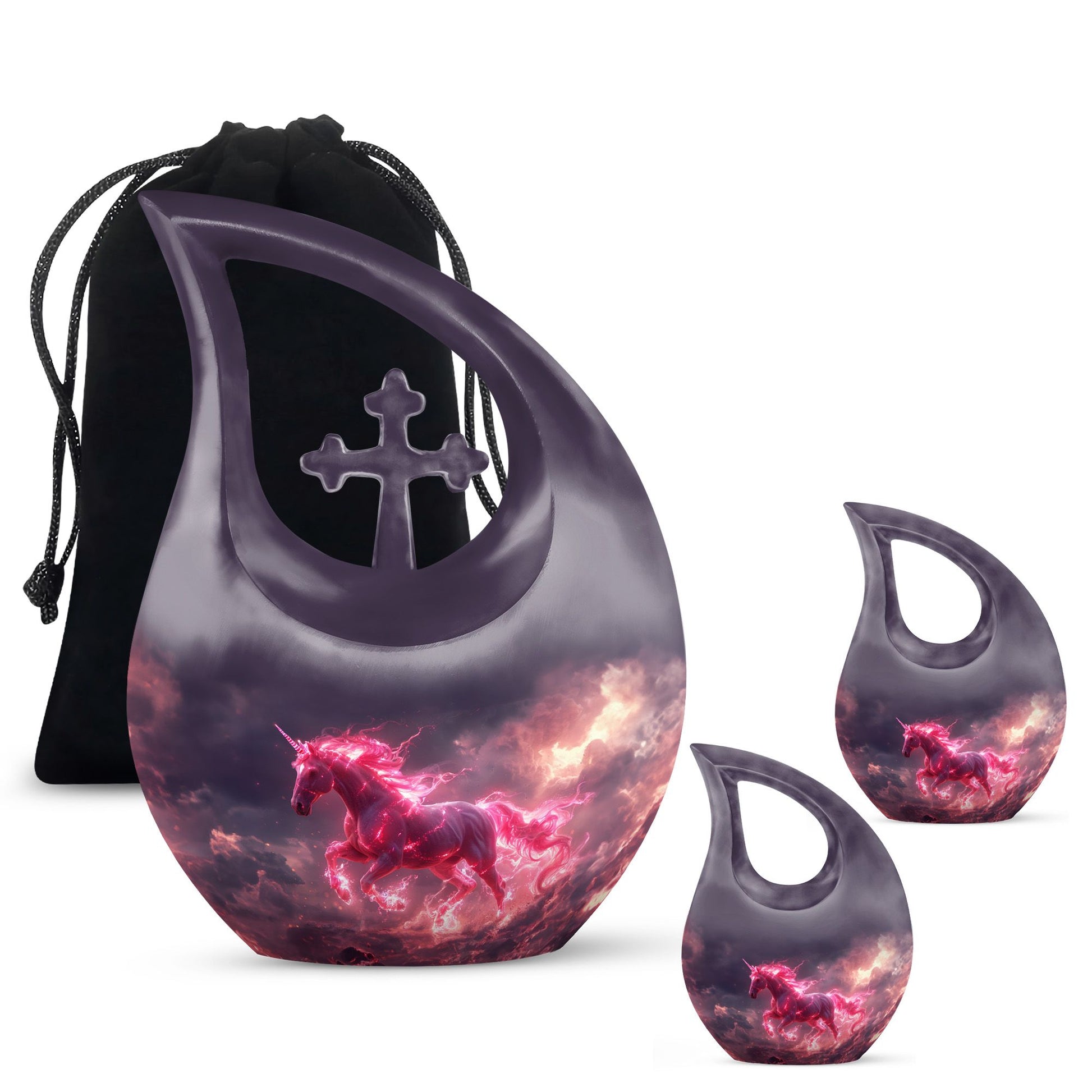 Neon Unicorn Cremation Urns For Human Ashes - Funeral Urns For Men