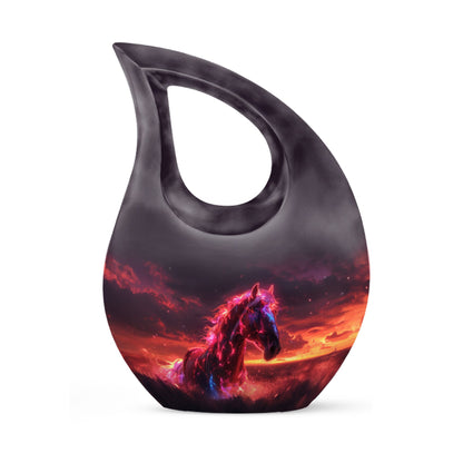Personalized Horse Keepsake Urn for Human Ashes - 10-inch, 200 cu in - Yatskia