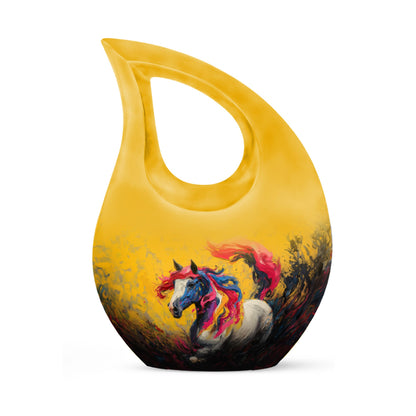 Personalized Horse Cremation Urn for Adult - 10-inch, 200 cu in - Yatskia