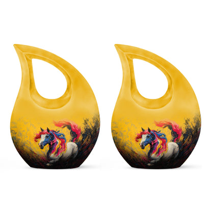 Personalized Horse Cremation Urn for Adult - 10-inch, 200 cu in - Yatskia