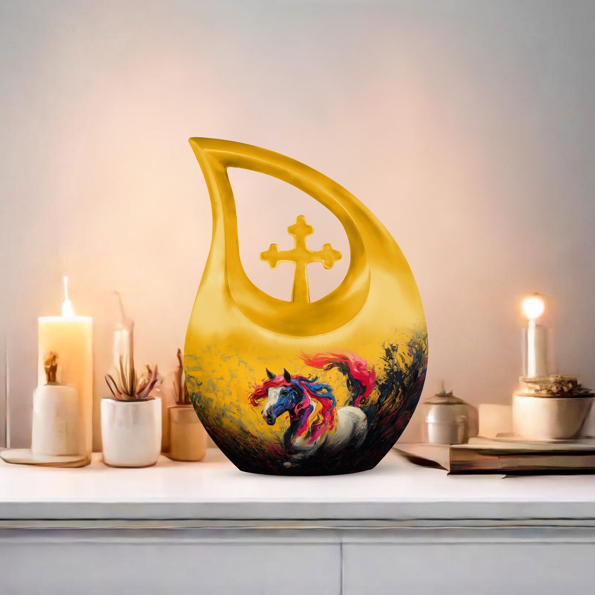 Colorful Cross Drop Essence Urn 