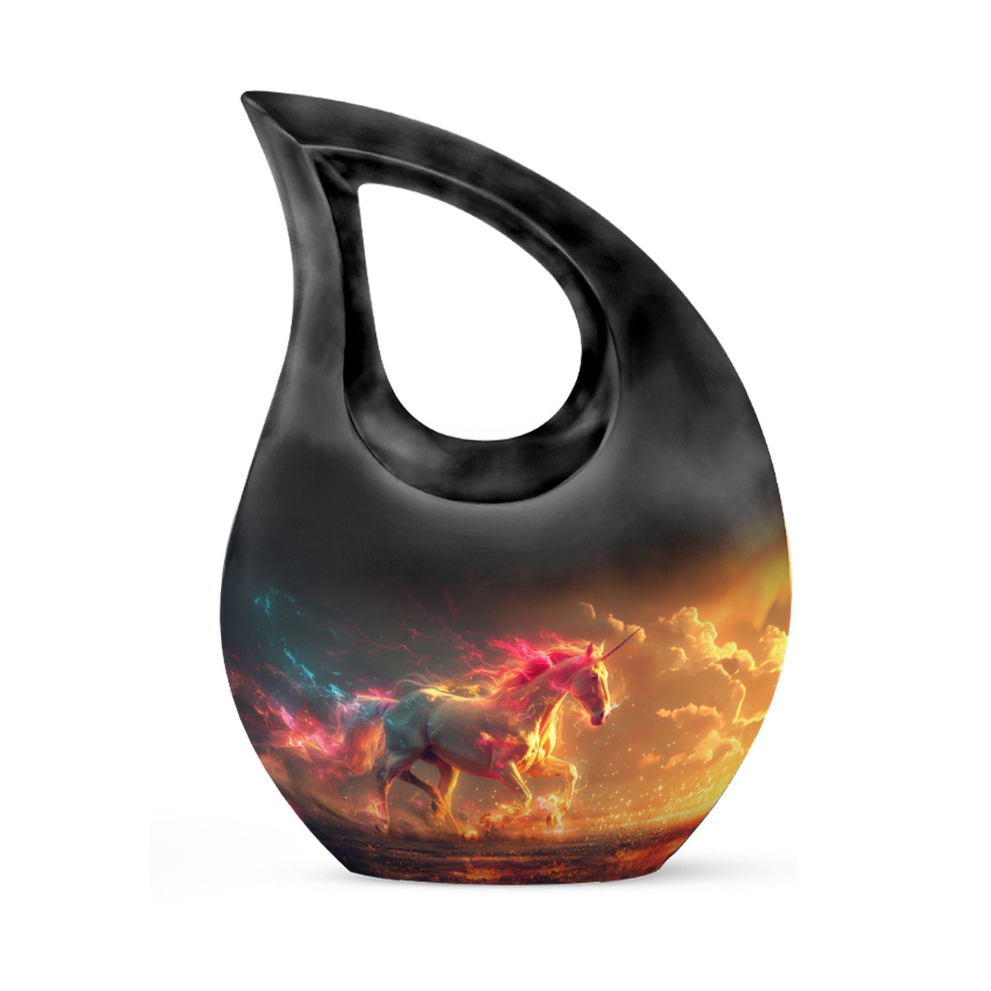 Personalized Unicorn Cremation Urn for Men & Women - 10-inch, 200 cu in - Yatskia