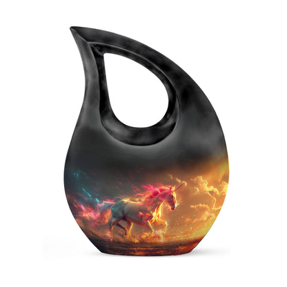 Personalized Unicorn Cremation Urn for Men & Women - 10-inch, 200 cu in - Yatskia