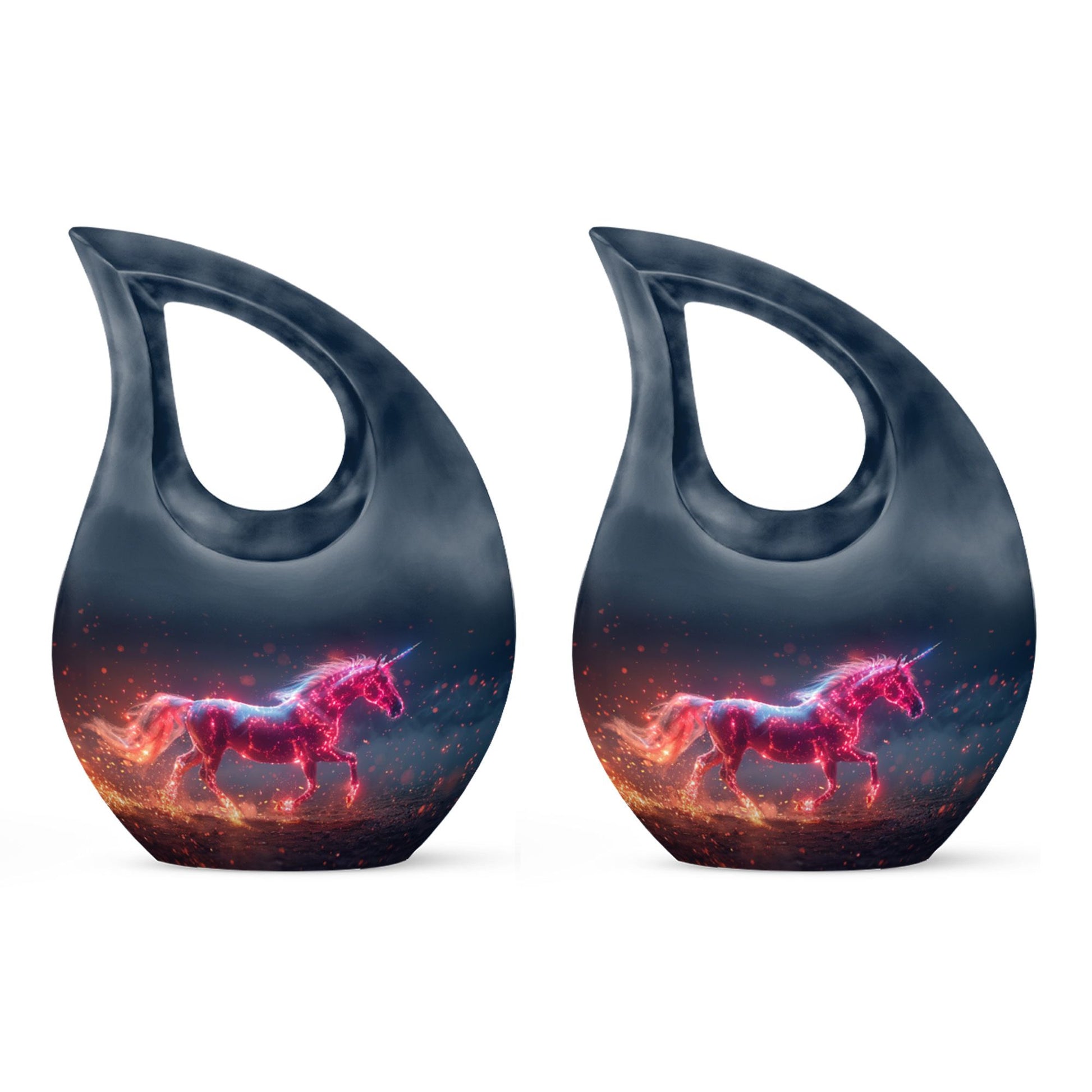 Sparkling Unicorn Cremation Urns Large & Small Combo For Women & Men