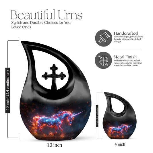 Supernova Steed Urn, a 10-inch memorial urn 