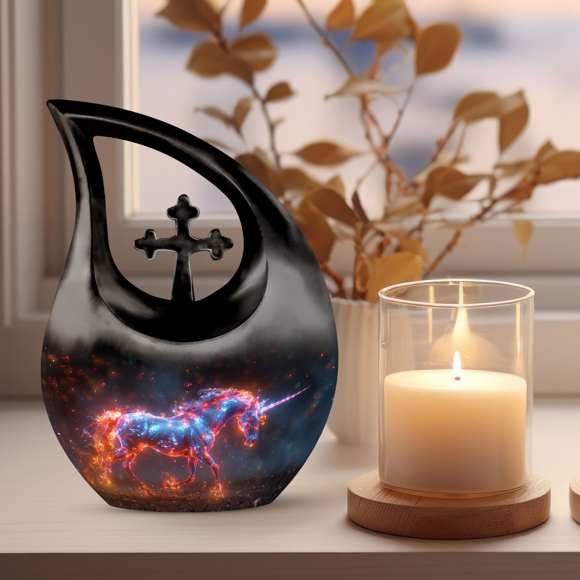 Supernova Steed Urn, a 10-inch memorial urn 
