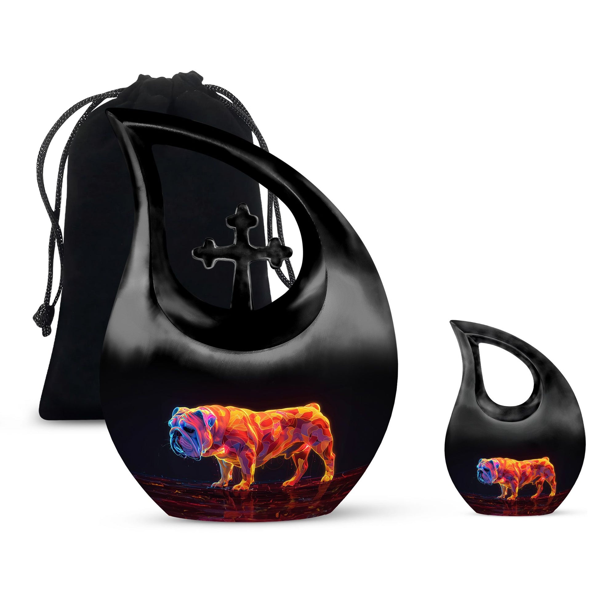 Inferno Bully Dog Cremation Urns For Human Ashes - Urn Set For Ashes