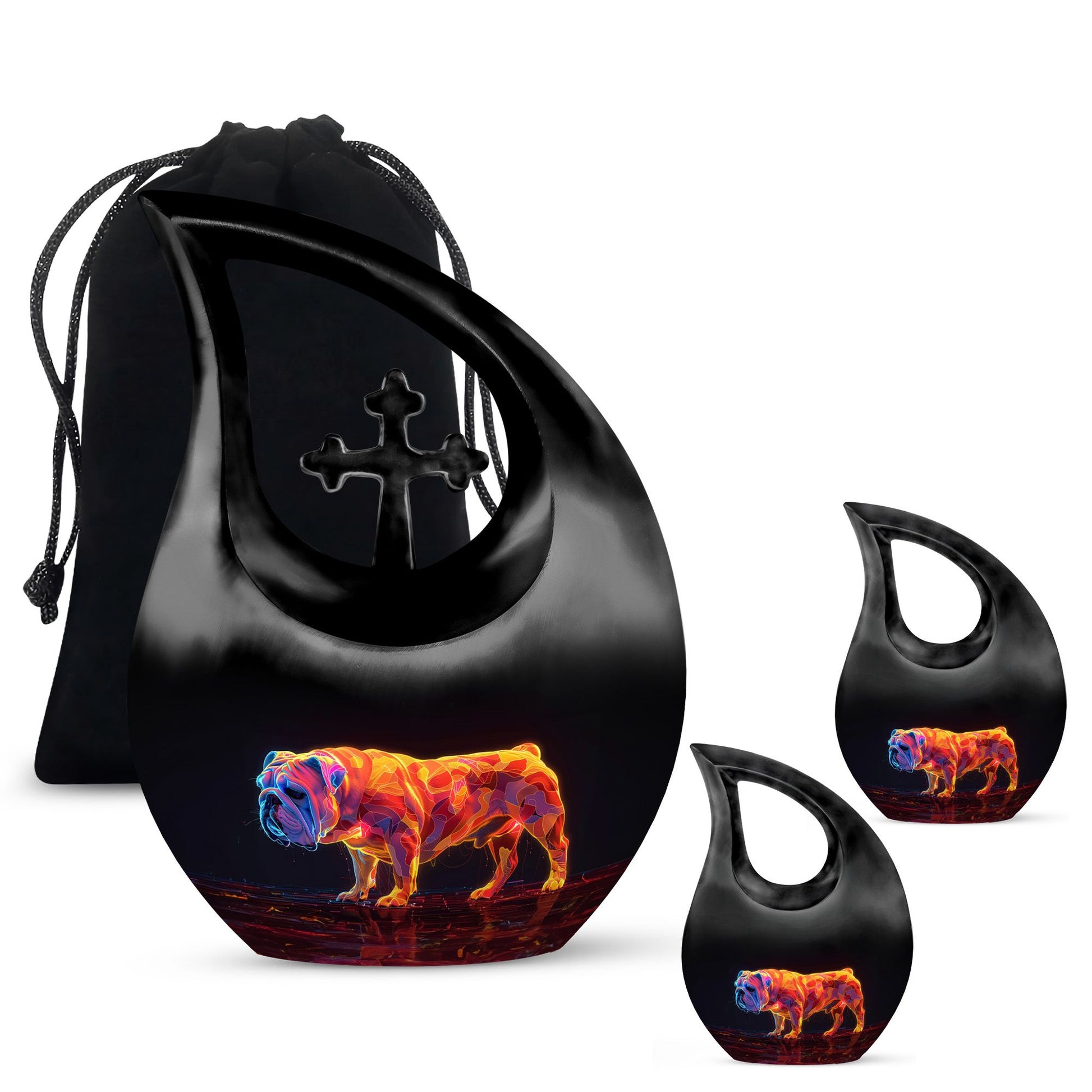 Inferno Bully Dog Cremation Urns For Human Ashes - Urn Set For Ashes