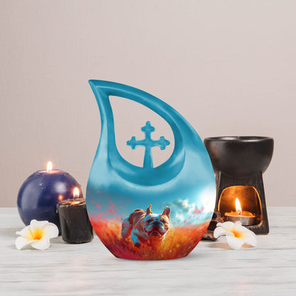 10 inch Crimson Frolic Urn 