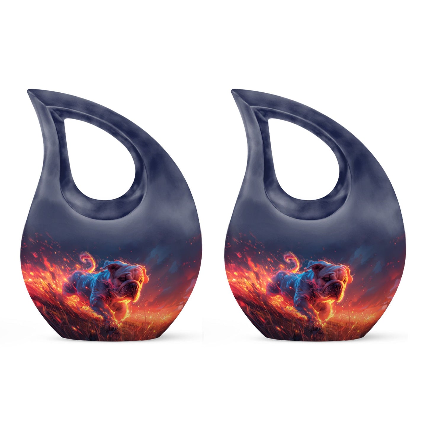 Bulldog Memorial Ashes Urn - Adorable Cremation Urn For Pets